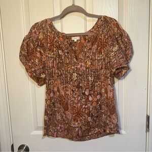 A.L.C. Multicolor Puff Sleeve Blouse